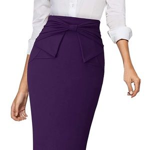 Purple pencil skirt